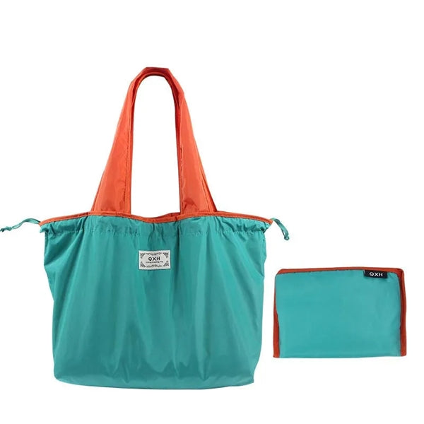 Drawstring Oxford Folding Shopping Bag