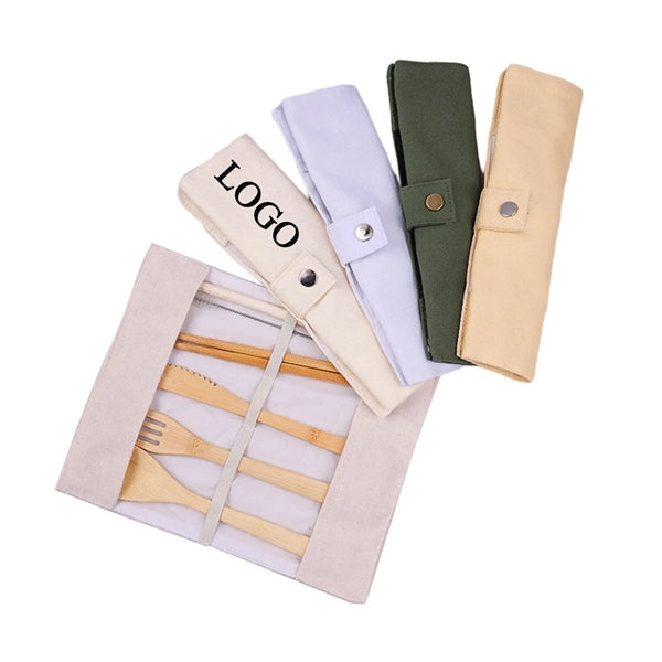 Bamboo Travel Portable Cutlery Set
