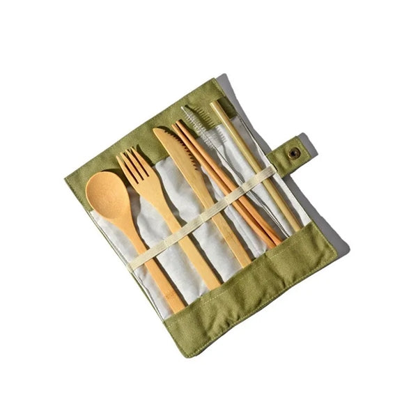 Bamboo Travel Portable Cutlery Set