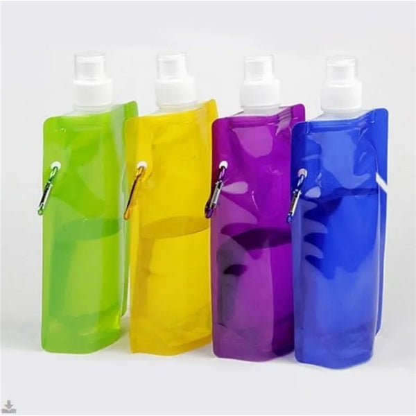 16 Oz Foldable Water Bottle w/Carabiner