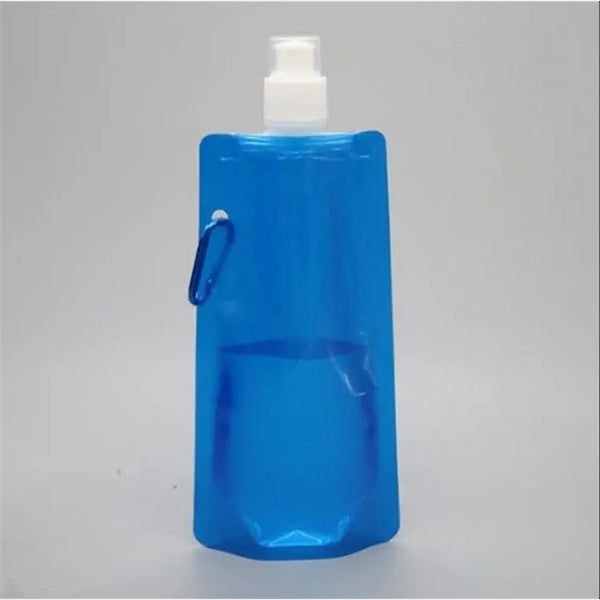 16 Oz Foldable Water Bottle w/Carabiner