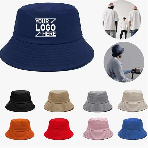 Cotton Bucket Hat Summer Sun Beach Fishing Cap