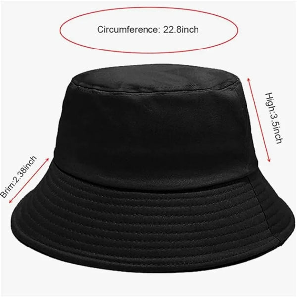 Cotton Bucket Hat Summer Sun Beach Fishing Cap