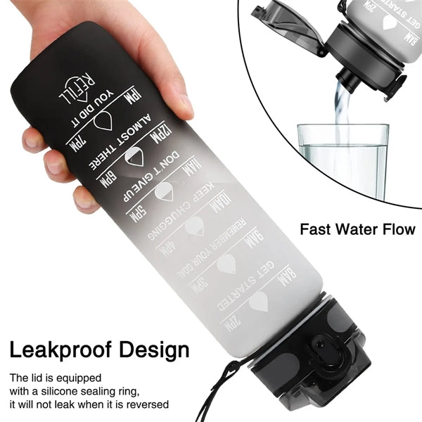 32 oz Motivational Water Bottles With Time Maker
