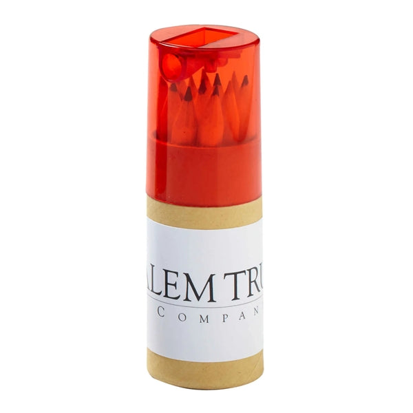 Colored Pencil Set in Tube with Sharpener