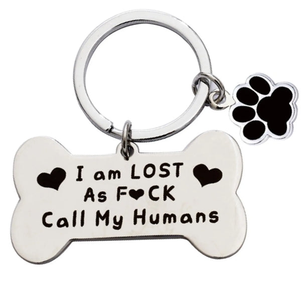 Metal Bone Shaped Keychain