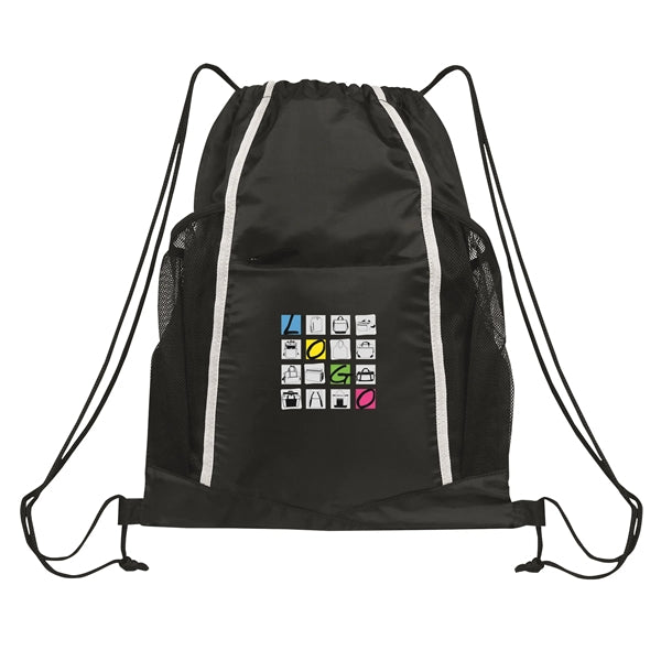 Drawstring Sports Pack w/Bottle Pockets