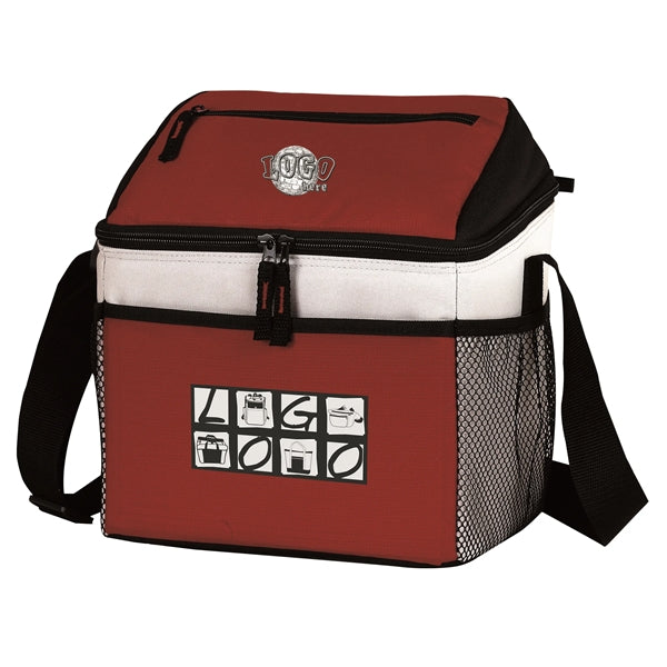 8 Can Dual Compartment Cooler Bag with Two-Tier Storage