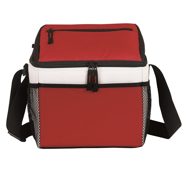 8 Can Dual Compartment Cooler Bag with Two-Tier Storage