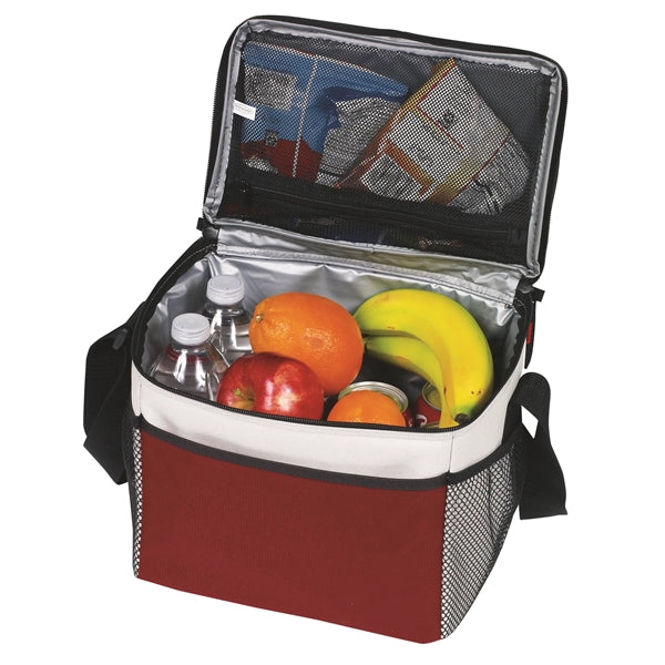8 Can Dual Compartment Cooler Bag with Two-Tier Storage