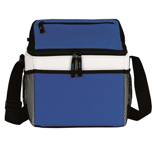 8 Can Dual Compartment Cooler Bag with Two-Tier Storage