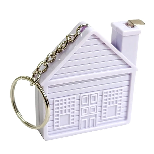 House Shape Measuring Tape with Pad and Pen Keychain