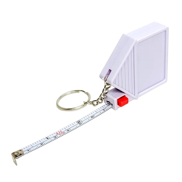 House Shape Measuring Tape with Pad and Pen Keychain