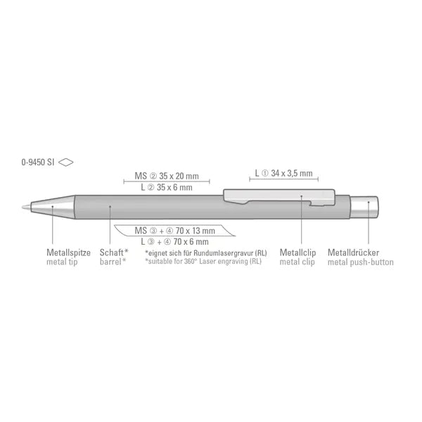 Straight SI Retractable Pen