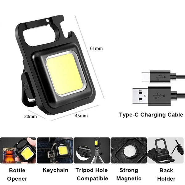 Mini Multifunctional COB Keychain Work Light