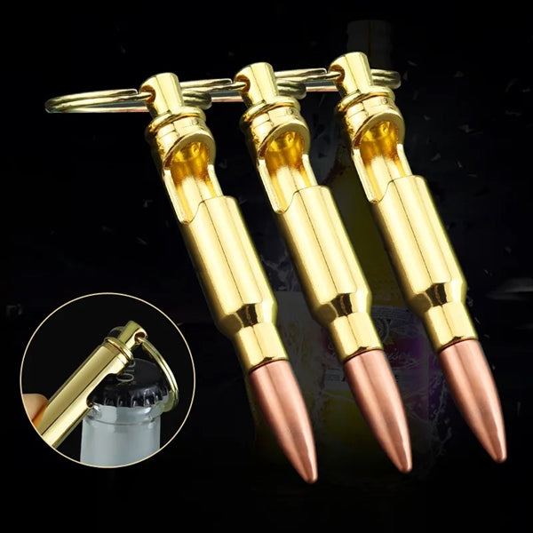 308 Caliber Bullet Shape Key Ring Bottle Opener