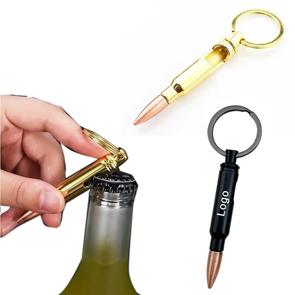 308 Caliber Bullet Shape Key Ring Bottle Opener