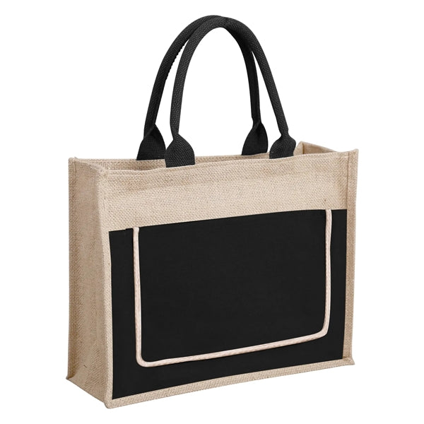 Jute Beach Tote Bag ( 7.87 ''Lx 6 ''W x 12.6 ''H )
