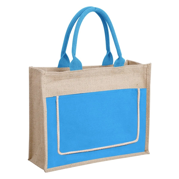 Jute Beach Tote Bag ( 7.87 ''Lx 6 ''W x 12.6 ''H )