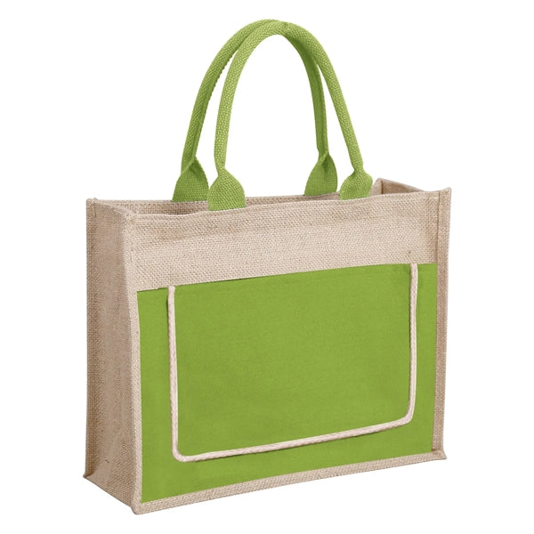 Jute Beach Tote Bag ( 7.87 ''Lx 6 ''W x 12.6 ''H )