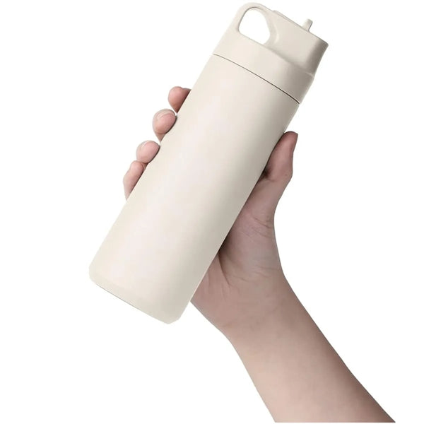 16Oz Insulated Water Bottle With Straw Lid