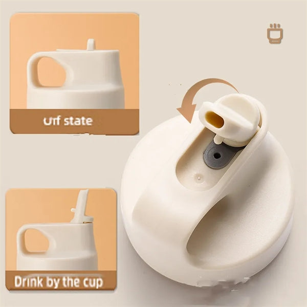 16Oz Insulated Water Bottle With Straw Lid