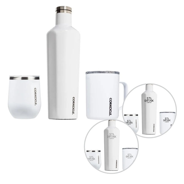 Corkcicle Coffee to Cocktail Bundle - Gloss White