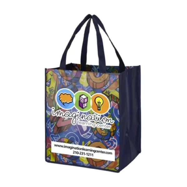 Sublimated PET Non-Woven Grocery Tote Bag