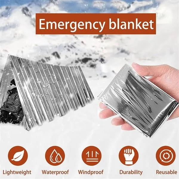 Outdoor Portable PET Silver fFrst Aid Blanket