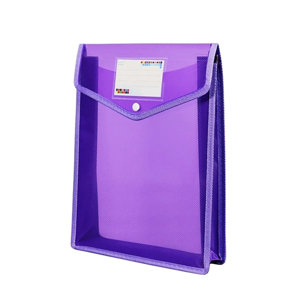 A4 Expandable Envelopes Plastic Document Folder With Button