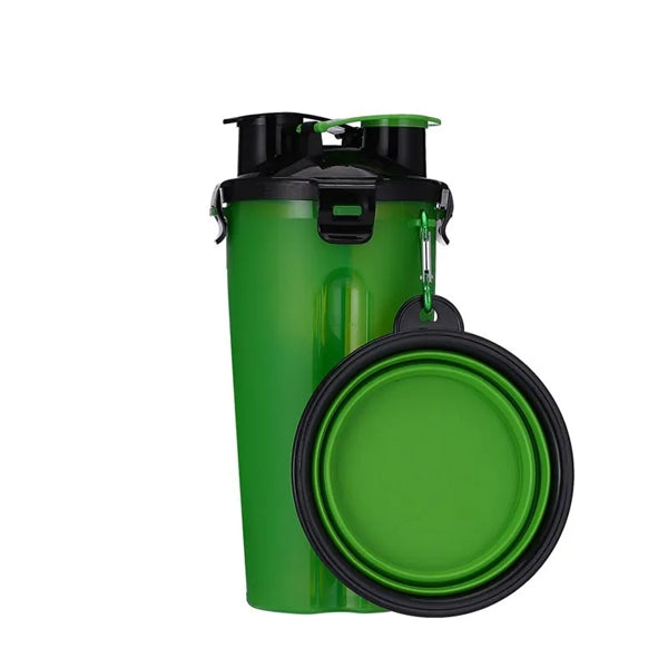 Pet Food Container-Water Bottle And Bowl 2 in 1