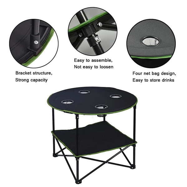 Outdoor Camping portable Foldable table with Cup Holders