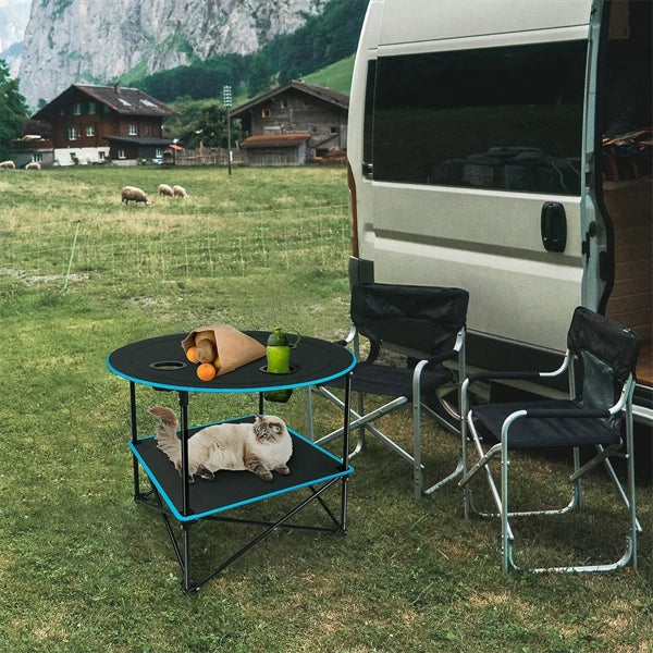 Outdoor Camping portable Foldable table with Cup Holders