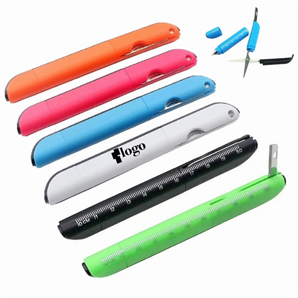 3 In 1 Scissors Ballpoint Pen