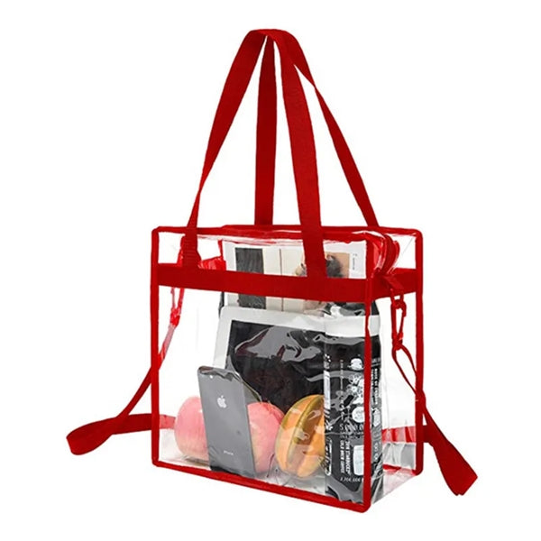 Large Clear Stadium Bag, See-Through, Security-Friendly Tote