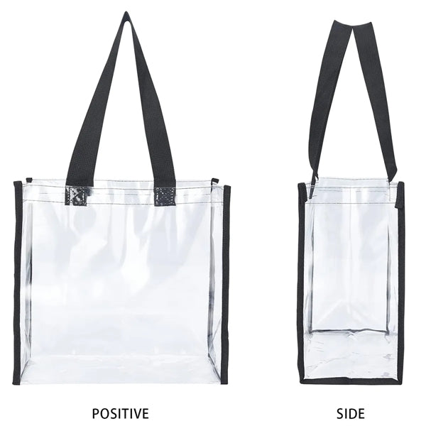 Clear Tote Bag, Transparent, Durable & Stadium Approved.