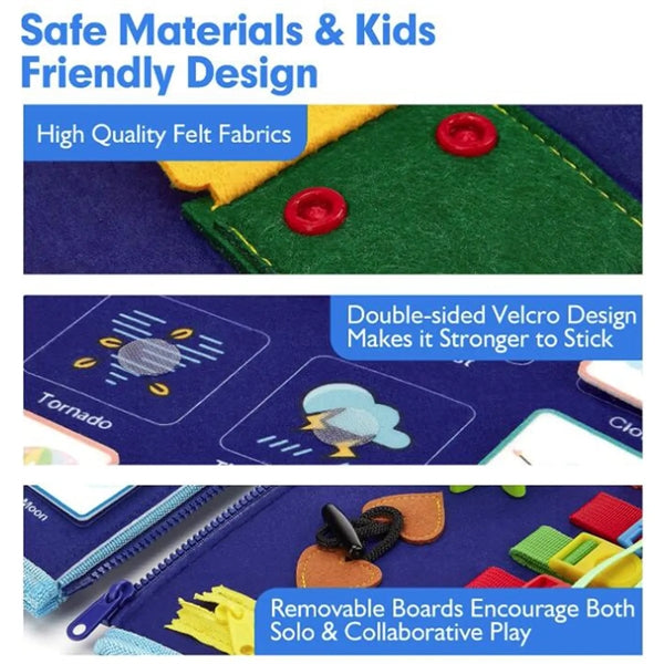 Busy Board - 7 in 1 Toddler Learning Activities Toys