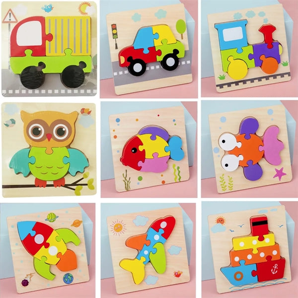 Wooden Toddler Puzzles Toys for 1 2 3 Years Old Boys Girls