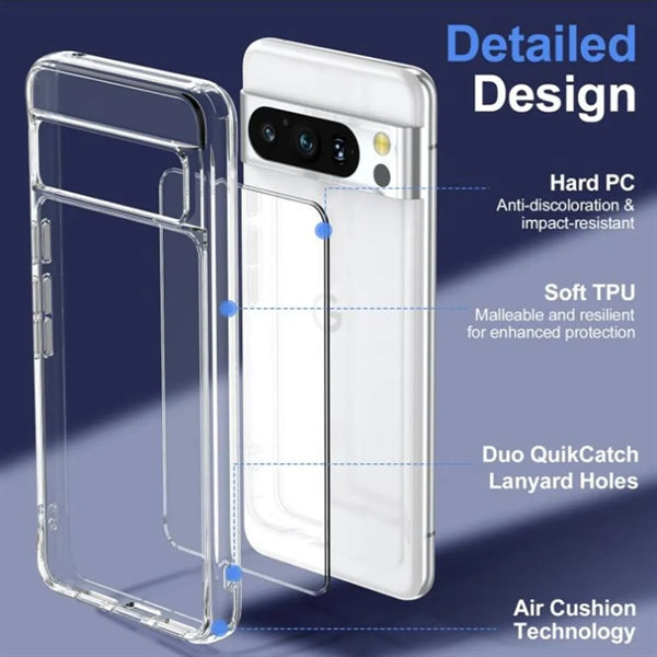 Google Pixel 8 / 8 Pro Shockproof Protective Case Clear