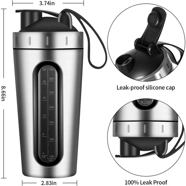 Stainless Steel Protein Shaker Bottle