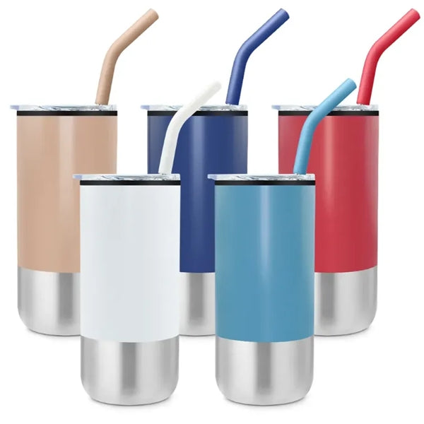 16 Oz. Double Wall Tumbler with Straw