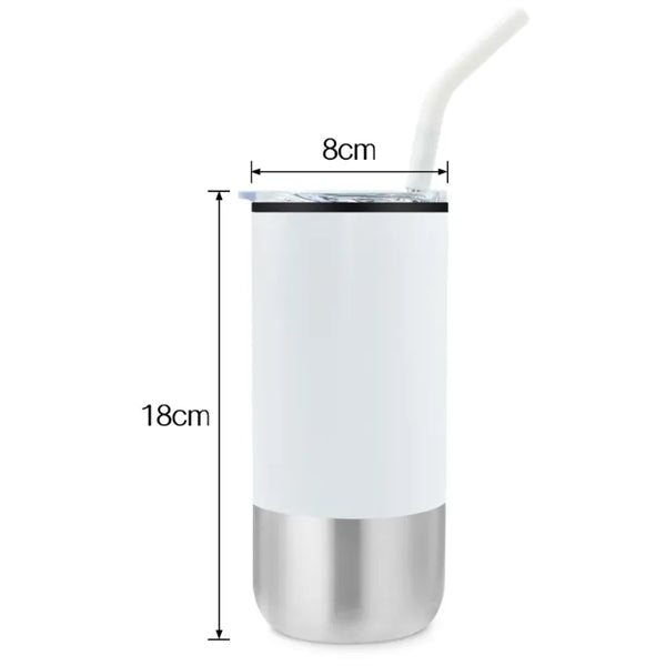 16 Oz. Double Wall Tumbler with Straw