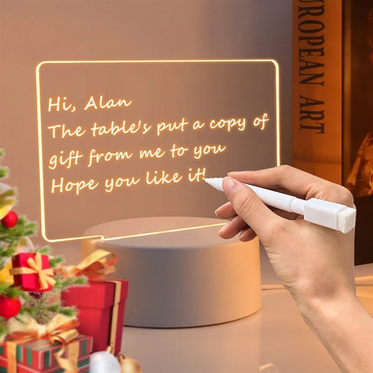 Acrylic Writing Pad With Pen Led Light