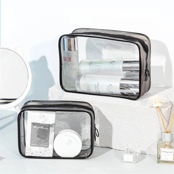 Clear Toiletry Bag, Transparent and Travel-Friendly.