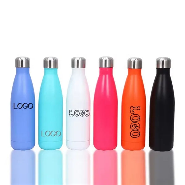 17oz Cola Shaped Insulated Stainless Steel Water Bottle