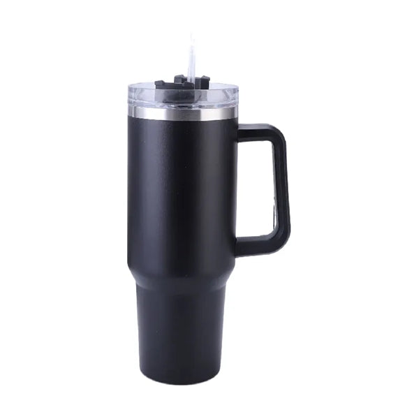 40 oz Stainless Steel Tumbler with Handle and Straw Lid