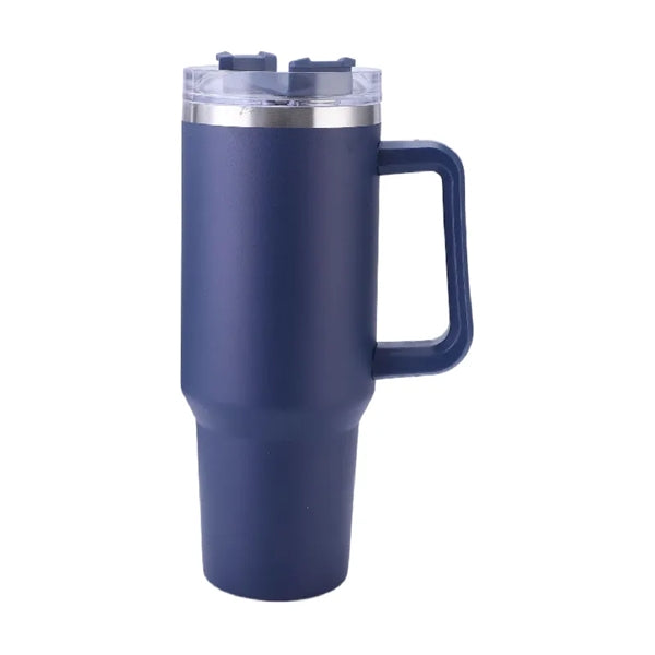 40 oz Stainless Steel Tumbler with Handle and Straw Lid