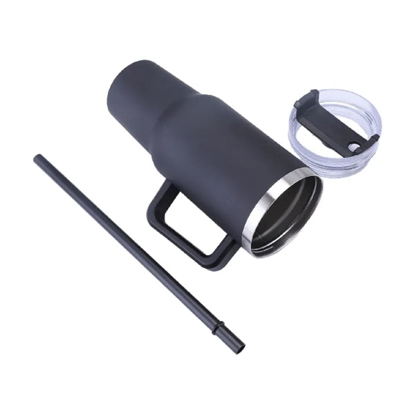 40 oz Stainless Steel Tumbler with Handle and Straw Lid