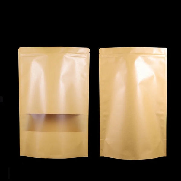 5.9" x 8.6" Kraft Paper Bags with Transparent Window