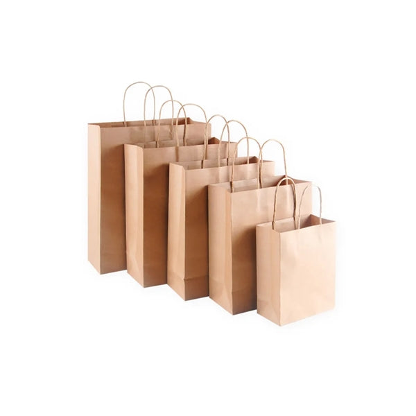 8x4.25x10.5 Kraft Paper Shopping Bag